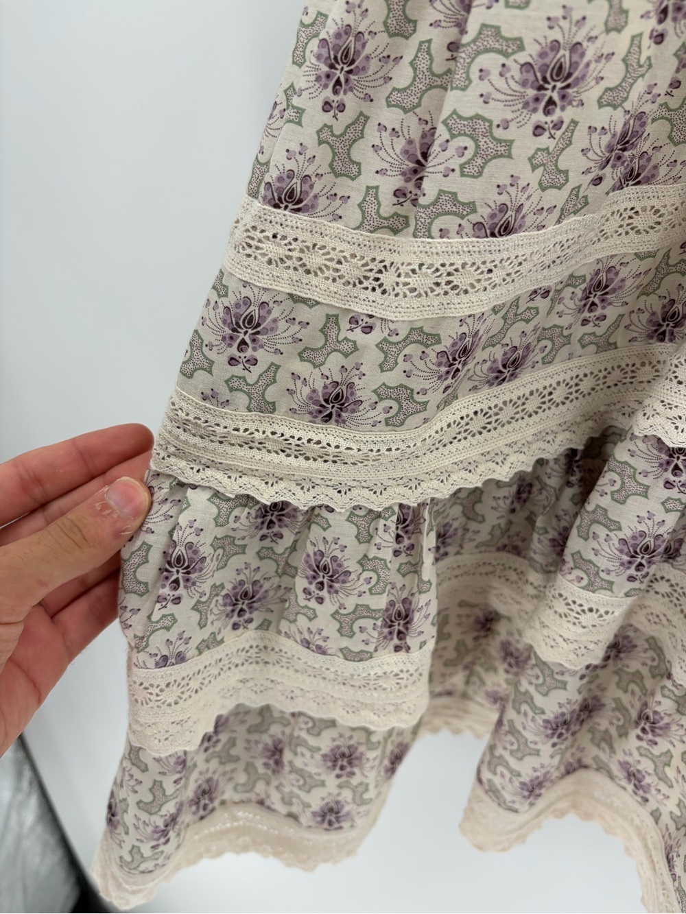 Sea New York NYC Yvonne tiered lace romantic boho mini bohemian dress size small - Picture 7 of 16